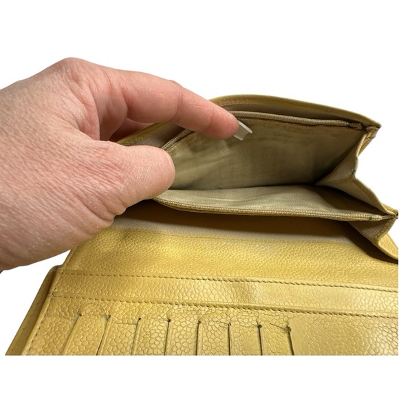 Chanel Matelasse Yellow Lambskin Long Wallet *AUTHENTIC* - Picture 15 of 15